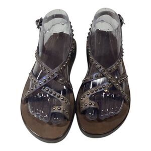 Calleen Cordero Open Toe Twist Embellished Sandal Size 7